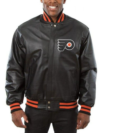 Black Philadelphia Flyers Bomber Jacket