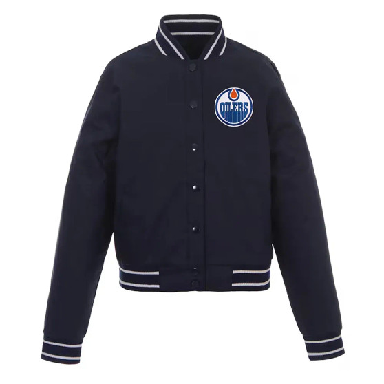 Edmonton Oilers Full-Snap Front-Hit Jacket