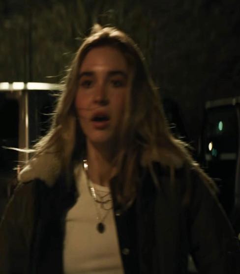 Tatum Prescott Scream 7 Isabel May Green Fur Bomber Jacket