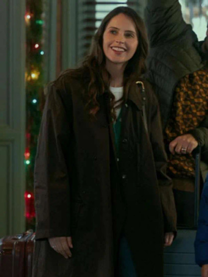 Oh What Fun Felicity Jones Trench Coat