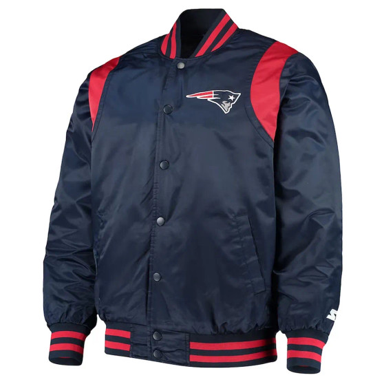 Blue Prime Time New England Patriots Bomber Jacket