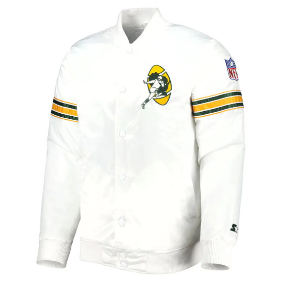 White Green Bay Packers Jacket