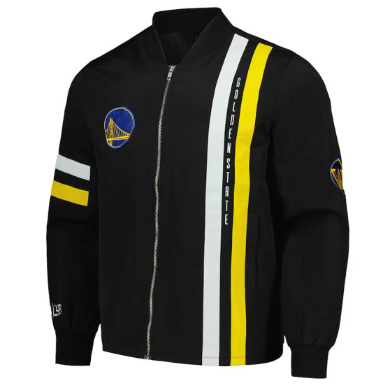Golden State Warriors Black Bomber Jacket