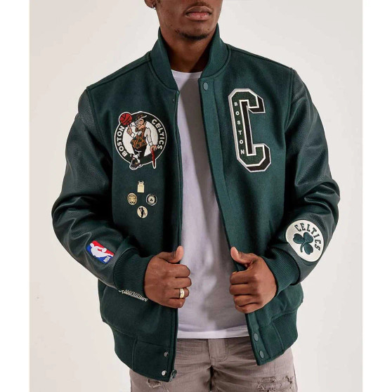 Boston Celtics Leather Jacket