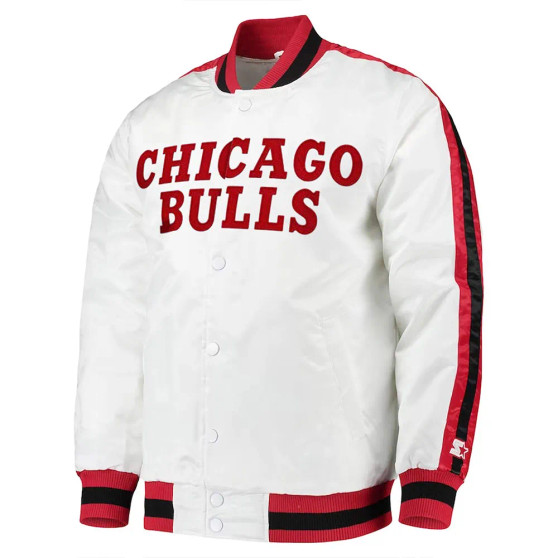 White Chicago Bulls Jacket