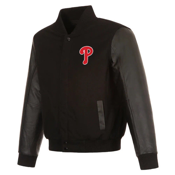 Philadelphia Phillies Black Varsity Jacket