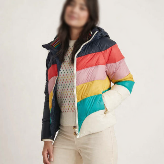 Rainbow Wave Apres Puffer Jacket