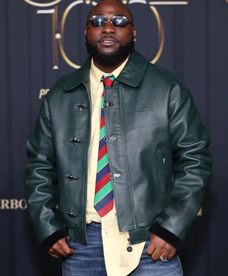 Power 100 Party Davido Leather Jacket