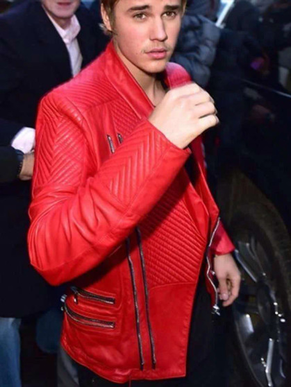 Justin Bieber Red Jacket