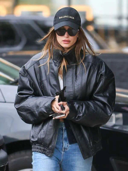 Hailey Bieber Oversized Jacket