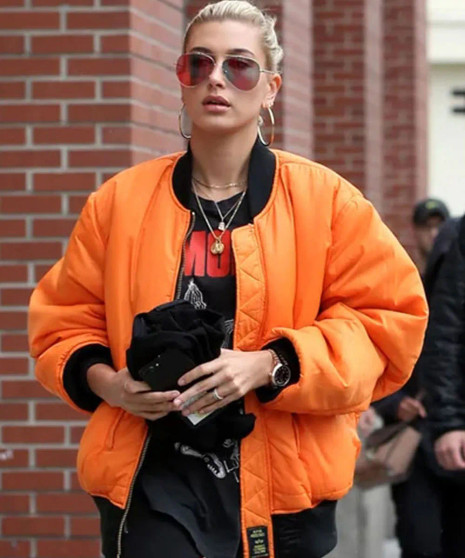 Hailey Bieber Bomber Jacket