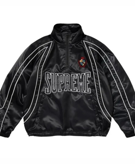 Supreme Satin-Trim Black Jacket