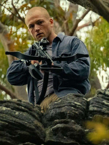 Taron Egerton Apex 2026 Black Jacket