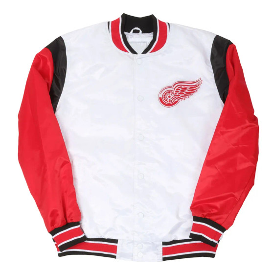 Detroit Red Wings Satin Bomber Jacket