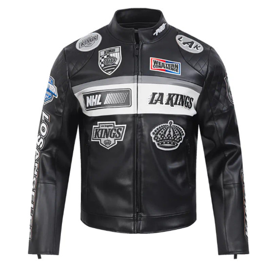 Los Angeles Kings Biker Leather Jacket