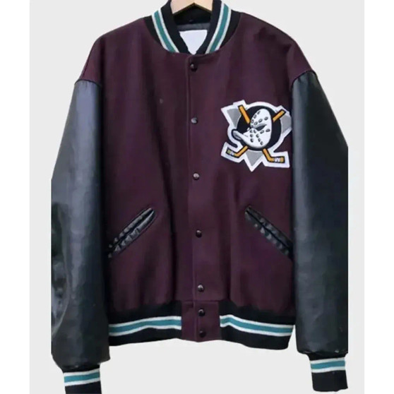 Anaheim Ducks Satin Bomber Jacket