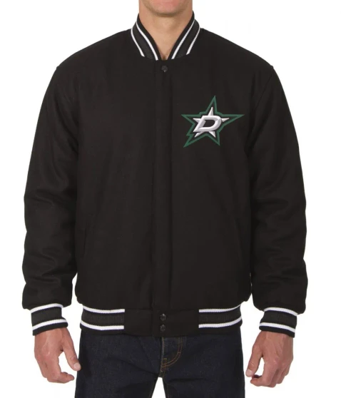 Dallas Stars Black Varsity Jacket