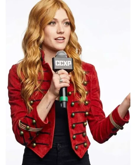 Katherine McNamara Big Slick 2026 Military Red Jacket