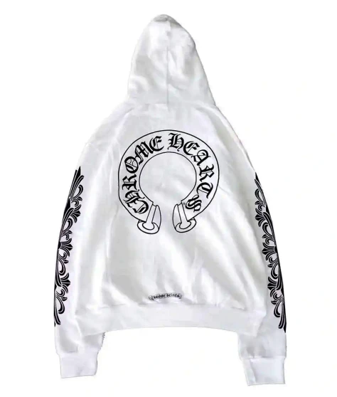 Chrome Heart Floral Cross Horseshoe Hoodie