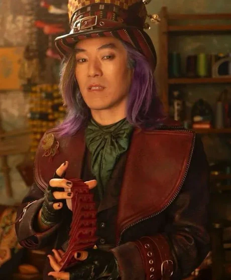 Leonardo Nam  Descendants Wicked Wonderland Leather Coat