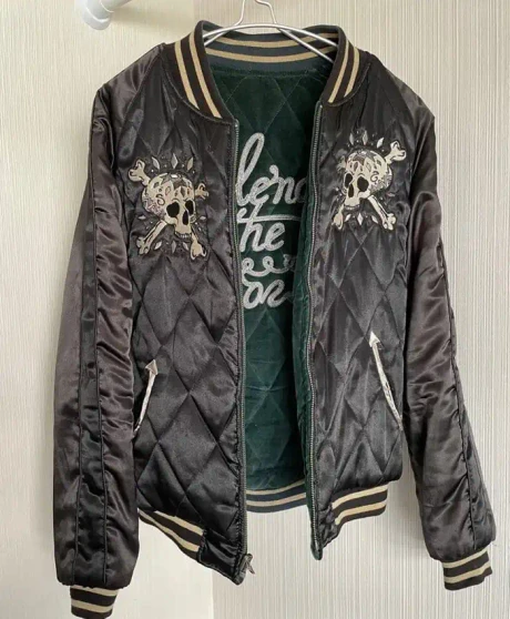 Reversible Skull Sukajan Valvet Jacket
