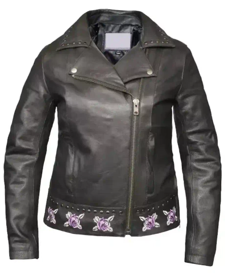 Purple Rose Black Jacket