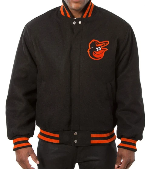 Baltimore Orioles Black Varsity Jacket