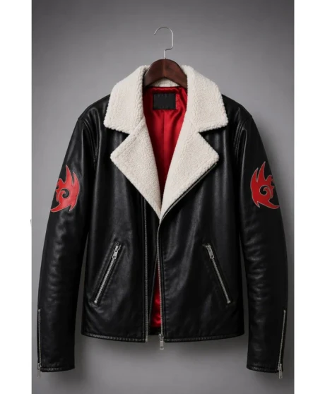 Halloween Shadow Hedgehog Leather Jacket