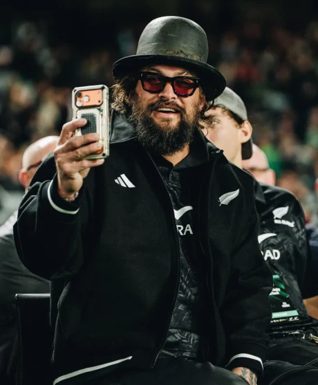 Jason Momoa New Zealand Adidas All Blacks Bomber Jacket
