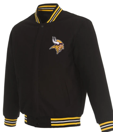 Minnesota Vikings Black Varsity Jacket