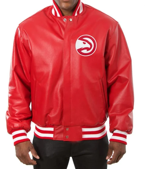 Atlanta Hawks Leather Jacket