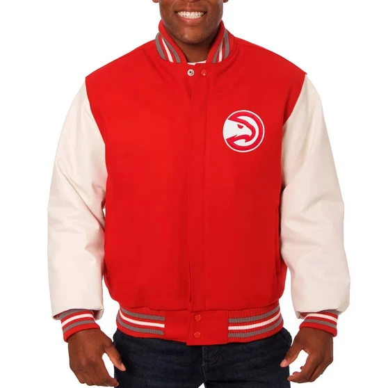 Atlanta Hawks Full-Snap Bomber Jacket