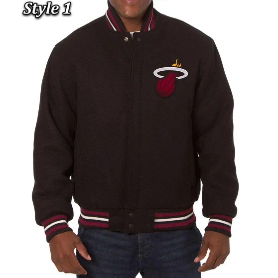 Miami Heat Black Varsity Jacket