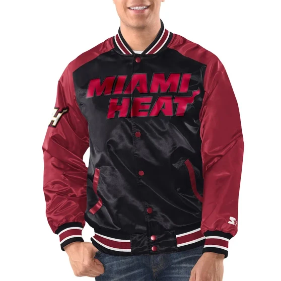 Miami Heat Satin Bomber Jacket