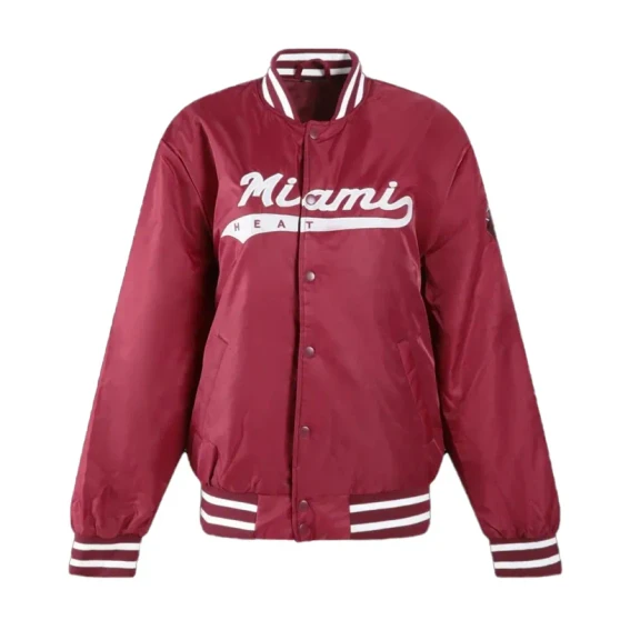 Miami Heat Burgundy Satin Jacket