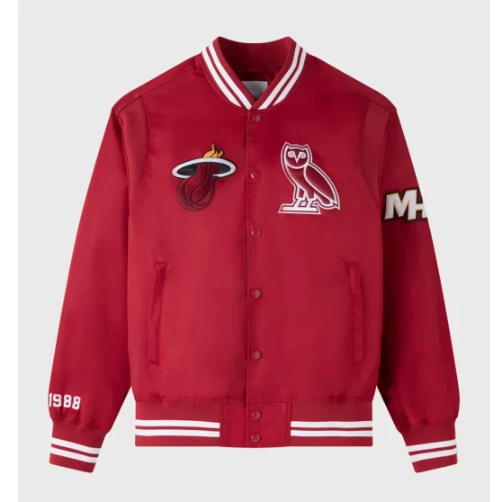 Miami Heat Full Snap Red Jacket