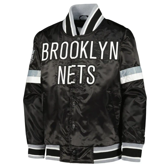 Brooklyn Nets Black Varsity Jacket