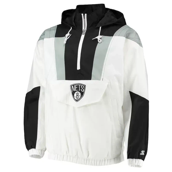White Brooklyn Nets Jacket