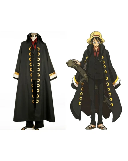 One Piece Luffy Black Coat