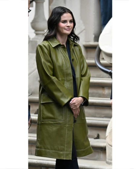 Selena Gomez Only Murders in the Building S06 Leather Coat
