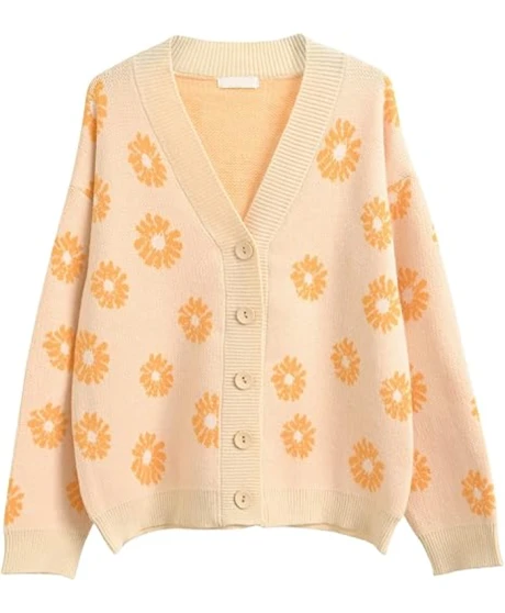 Daisy V Neck Knitted Sweater