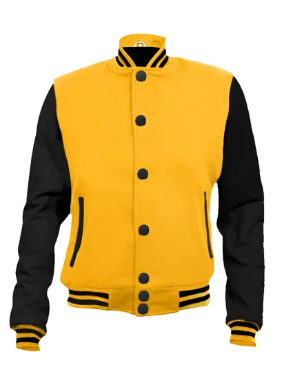 Yellow and Black Varsity Jacket