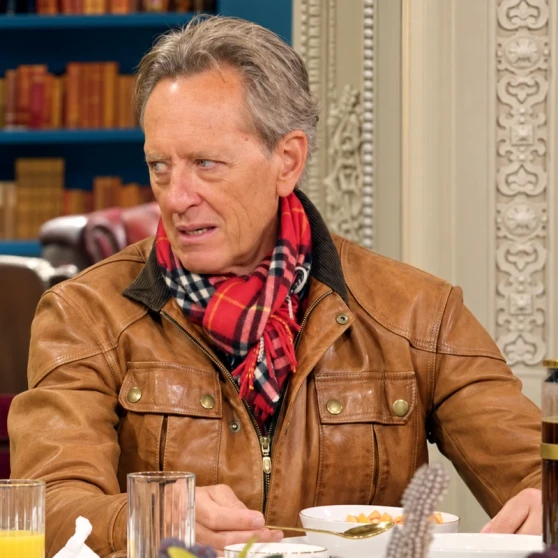 Richard E. Grant The Celebrity Traitors Leather Jacket