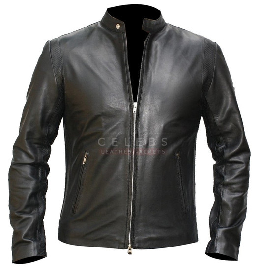 Hybrid Black Motorcycle Leather Jacket 1