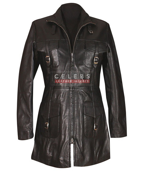 Pamela Ladies Black Vintage Leather Jacket 1