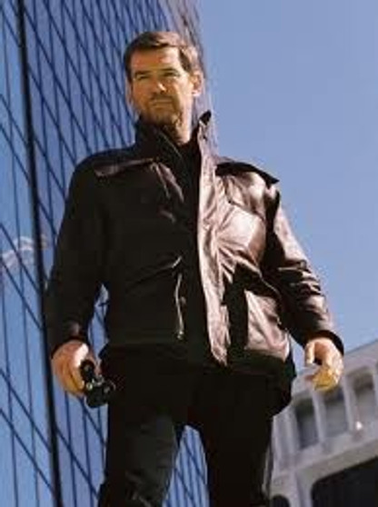 Shattered Pierce Brosnan Leather Jacket