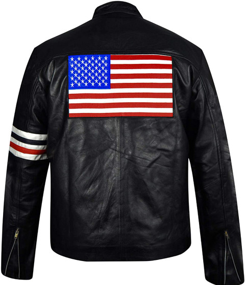 Peter Fonda Easy Rider Black Leather Jacket | CLJ