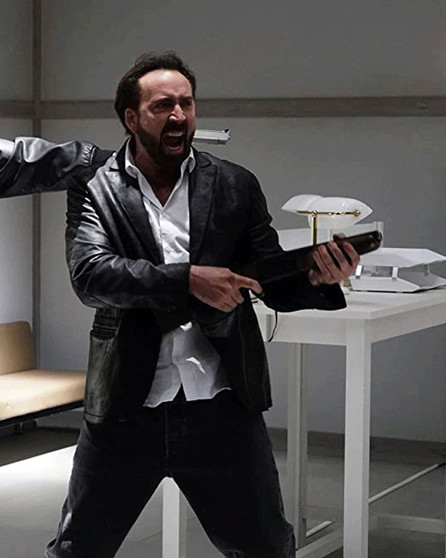 Nicolas Cage Prisoners of the ghostland Black Leather Blazer Jacket