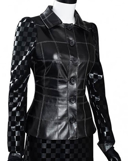 Emma Stone Cruella Checkered Jacket