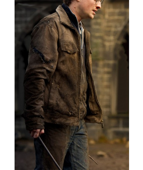 Daniel Radcliffe Harry Potter and Deathly Hallows Brown Leather Jacket